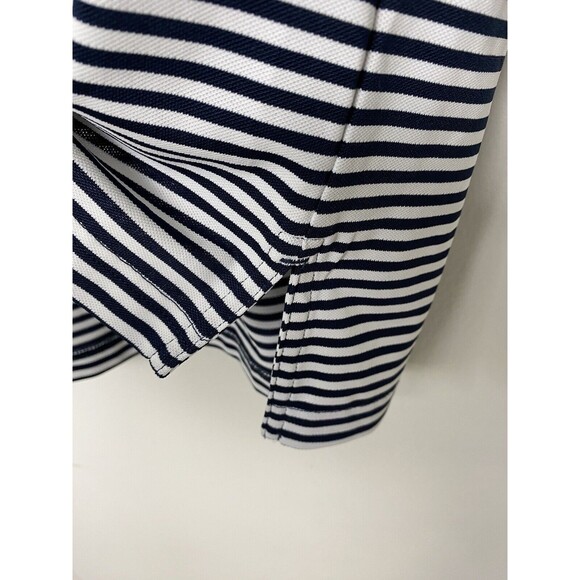 Peter Millar Summer Comfort Golf Polo Shirt Men's XL Blue Striped Short Sleeve - Picture 11 of 13